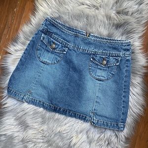 VTG Denim mini skirt